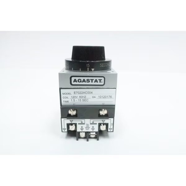 1.5-15Sec 120V-AC Time Delay Relay, Agastat, Mfr#: E7022AC004